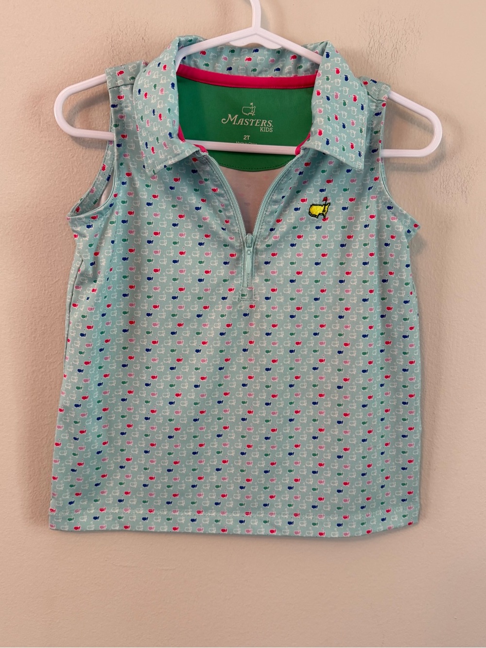 Masters Mint Sleeveless Polo Top
